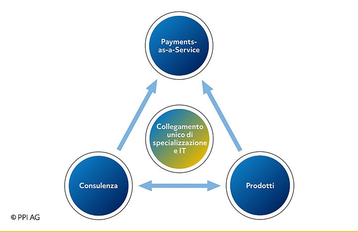 Rappresentazione della gamma di servizi PPI completa mediante Payments-as-a-Service