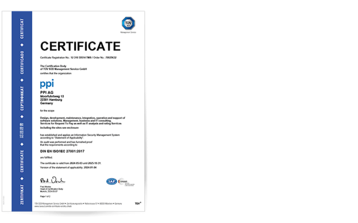 Cover Information security and data protection – ISO 27001